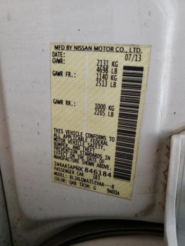 2013 NISSAN MAXIMA 1N4AA5AP6DC846184