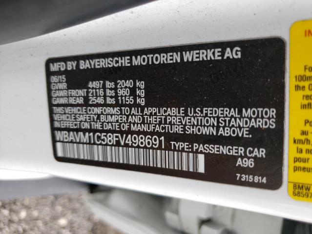 2015 BMW X1 WBAVM1C58FV498691