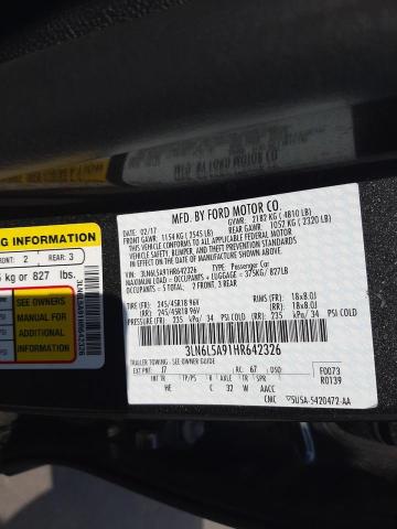 2017 LINCOLN MKZ PREMIE 3LN6L5A91HR642326