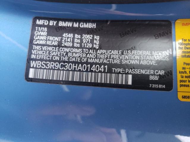 2017 BMW M4 WBS3R9C30HA014041