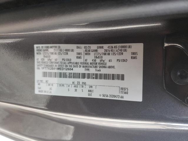 1FT7X2B61MED12604 Ford F250 Super 2021. Фото: 9