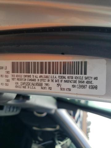 2010 DODGE NITRO SE 1D4PU2GK1AW105668