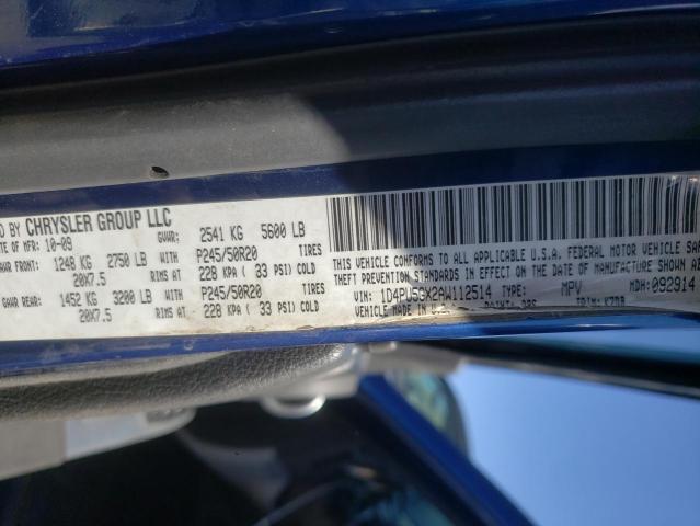 2010 DODGE NITRO SXT 1D4PU5GX2AW112514