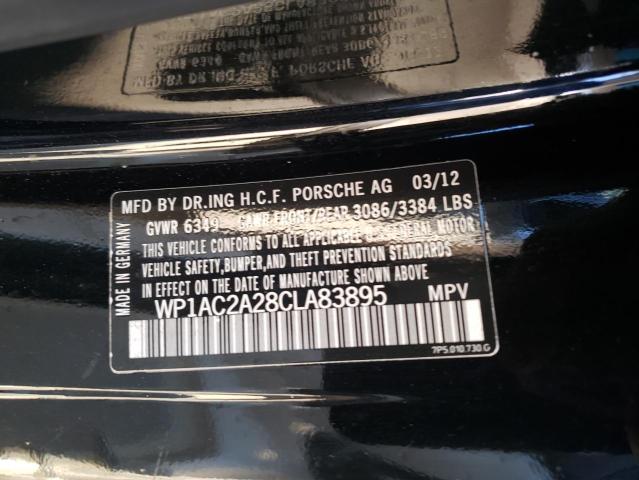 2012 PORSCHE CAYENNE TU WP1AC2A28CLA83895