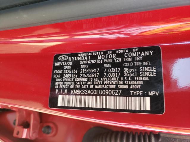 2020 HYUNDAI KONA LIMIT KM8K33AG0LU090627