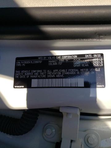 2020 VOLVO V60 T5 MOM YV1102EK1L2399787