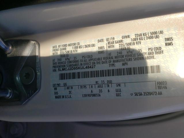 2019 LINCOLN MKC SELECT 5LMCJ2D95KUL48427
