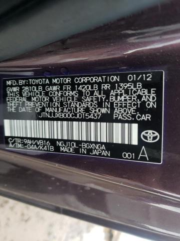 2012 TOYOTA SCION IQ JTNJJXB00CJ015437