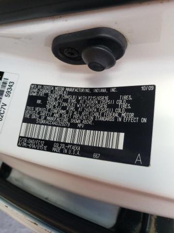2010 TOYOTA SIENNA CE 5TDKK4CC4AS329279
