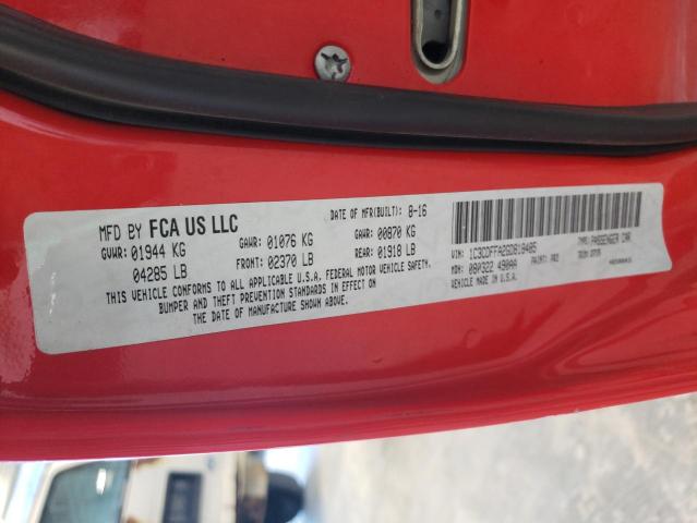 2016 DODGE DART SXT S 1C3CDFFA2GD818485