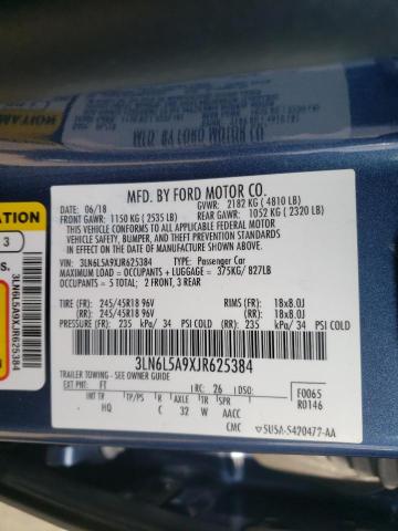 2018 LINCOLN MKZ PREMIE 3LN6L5A9XJR625384