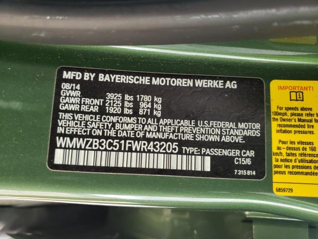 2015 MINI COOPER COU WMWZB3C51FWR43205