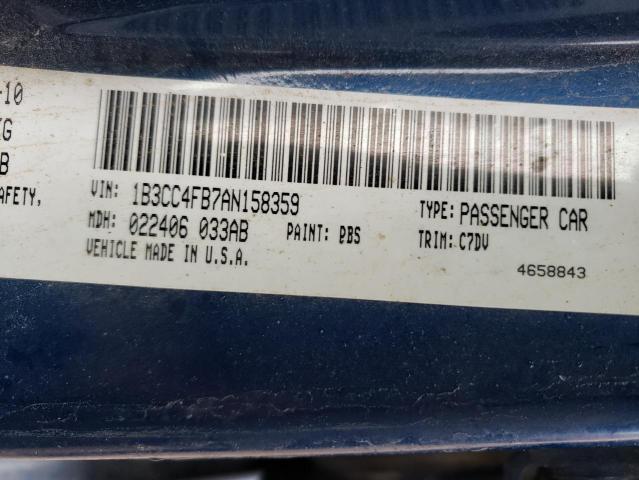 2010 DODGE AVENGER SX 1B3CC4FB7AN158359