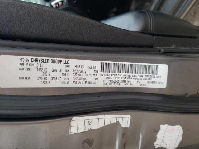 2012 DODGE DURANGO CR 1C4RDHDGXCC129836