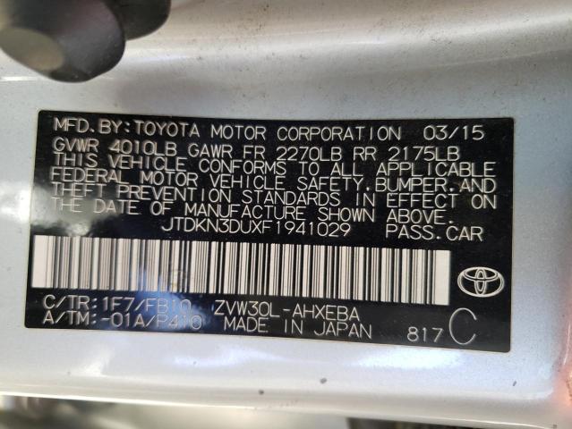 JTDKN3DUXF1941029 Toyota PRIUS