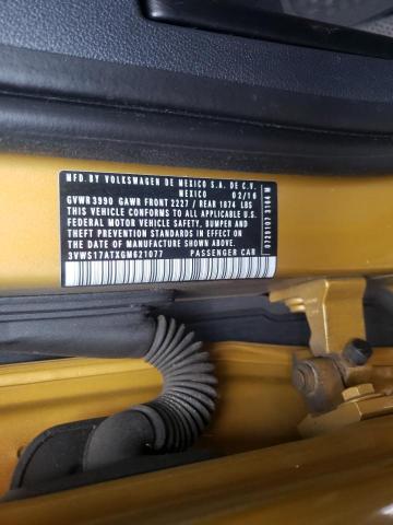 2016 VOLKSWAGEN BEETLE DUN 3VWS17ATXGM621077