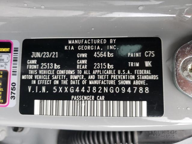 2022 KIA K5 GT 5XXG44J82NG094788