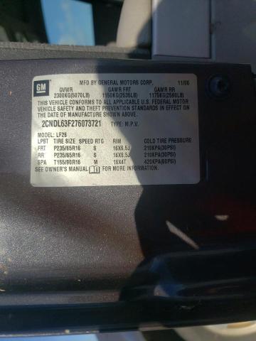 2CNDL63F276073721 Chevrolet Equinox Lt 2007. Фото: 9