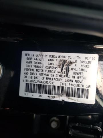 2010 ACURA TSX JH4CU2F64AC032733