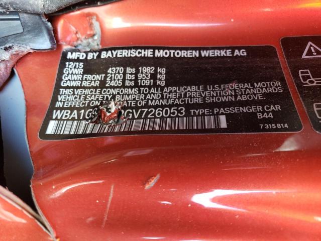 2016 BMW 228 XI SUL WBA1G9C53GV726053
