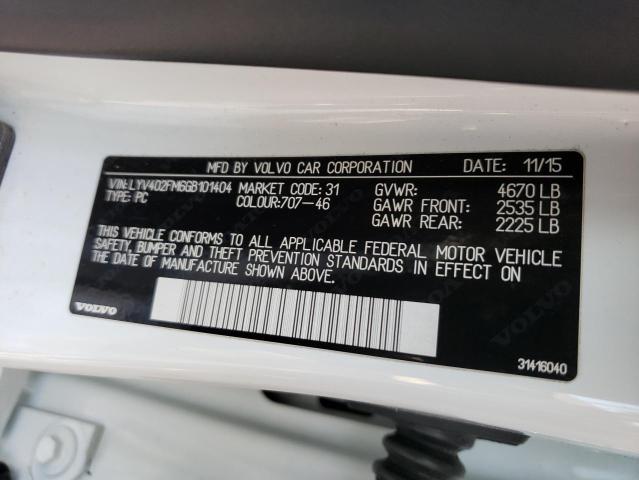 2016 VOLVO S60 PLATIN LYV402FM6GB101404