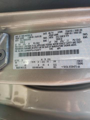 2015 LINCOLN MKC 5LMCJ2A9XFUJ12477
