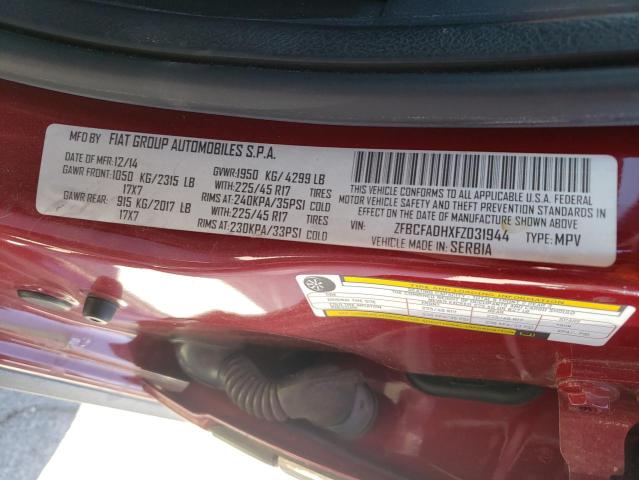 2015 FIAT 500L ZFBCFADHXFZ031944