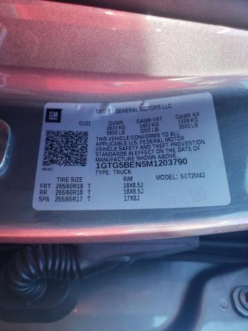 2021 GMC CANYON ELE 1GTG5BEN5M1203790