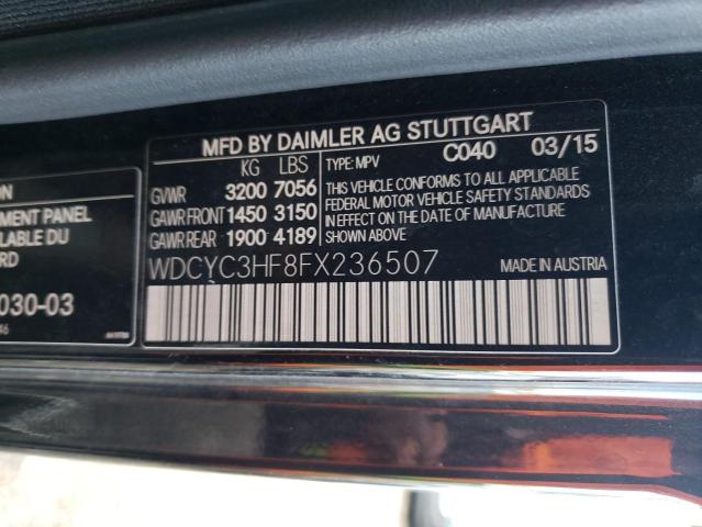 VIN WDCYC3HF8FX236507 2015 Mercedes-Benz G-Class, 550 no.10