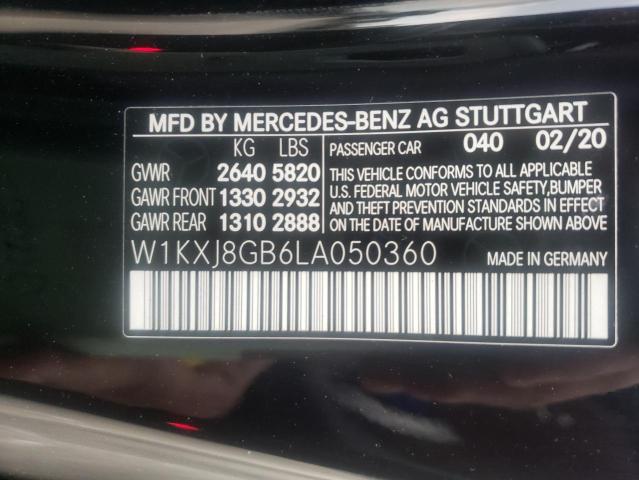 2020 MERCEDES-BENZ S 560 4MAT W1KXJ8GB6LA050360