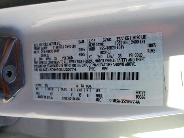 2016 LINCOLN MKC RESERV 5LMTJ3DH9GUJ20774