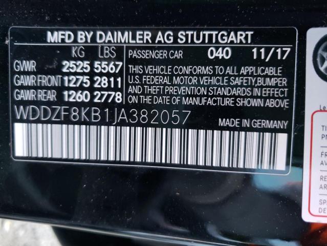 2018 MERCEDES-BENZ E63 WDDZF8KB1JA382057