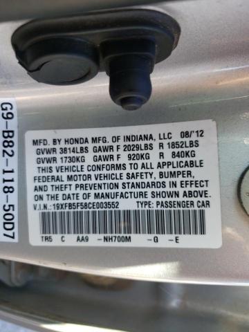 2012 HONDA CIVIC NATU 19XFB5F58CE003552