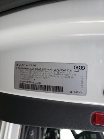 2021 AUDI S5 PREMIUM WAUW4GF58MN001235