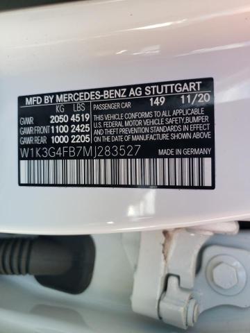 2021 MERCEDES-BENZ A 220 4MAT W1K3G4FB7MJ283527