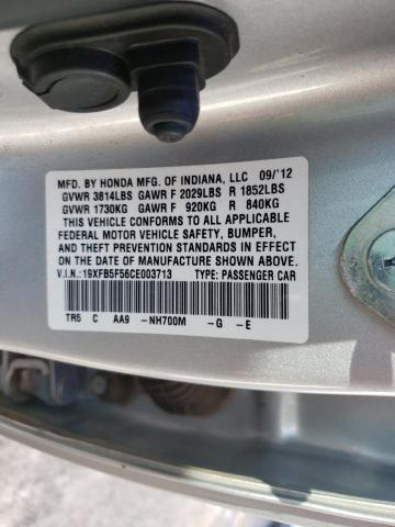 2012 HONDA CIVIC NATU 19XFB5F56CE003713