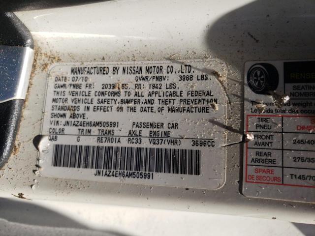 2010 NISSAN 370Z JN1AZ4EH6AM505991