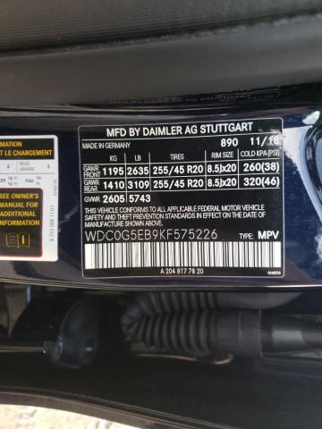 2019 MERCEDES-BENZ GLC 350E WDC0G5EB9KF575226