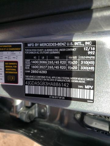 2017 MERCEDES-BENZ GLE 400 4M 4JGDA5GB3HA886142