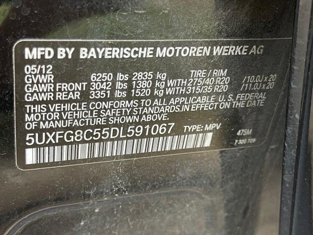 2013 BMW X6 XDRIVE5 5UXFG8C55DL591067