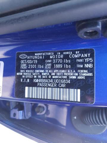 2020 HYUNDAI VENUE SE KMHRB8A34LU016834