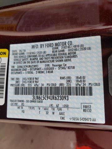 2018 LINCOLN MKZ SELECT 3LN6L5C94JR623093