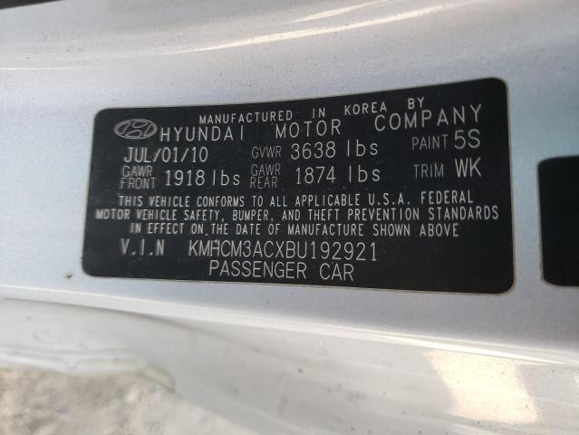 2011 HYUNDAI ACCENT GL KMHCM3ACXBU192921