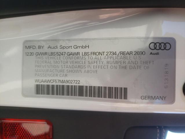 2021 AUDI RS5 WUAAWCF57MA902722