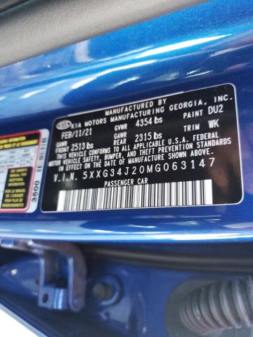 2021 KIA K5 EX 5XXG34J20MG063147