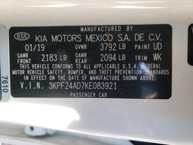 2019 KIA FORTE FE 3KPF24AD7KE083921