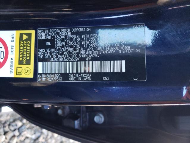 2010 LEXUS RX 450 JTJBC1BA4A2025529