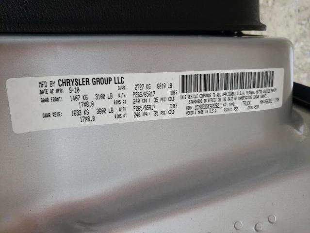 2011 DODGE DAKOTA SLT 1D7RE3GK6BS521142