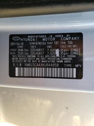 2019 HYUNDAI TUCSON KM8J3CA4XKU844858
