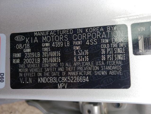2019 KIA NIRO FE KNDCB3LC8K5226694